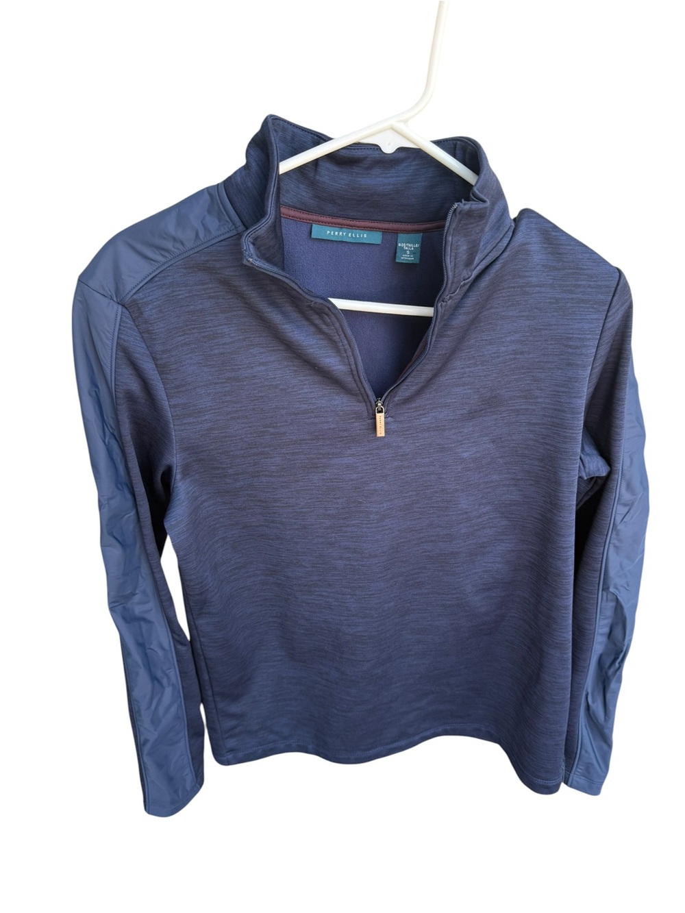 Perry Ellis Performance 1/4 Zip Pullover | Men’s Small | Heather Navy